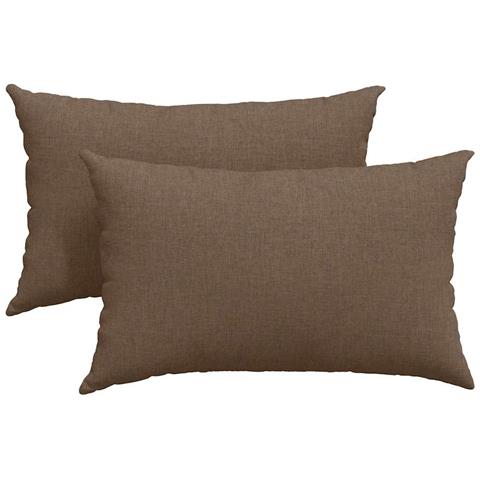 Cuscini da Divano 2 pcs Marrone 50 x 30 cm Tessuto - Foto 1