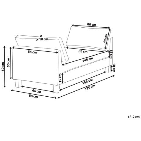 Chaise Longue Archiane Tessuto Tortora - Foto 7