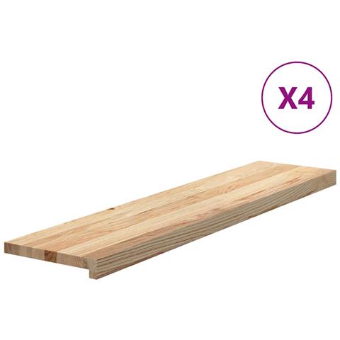 Gradini 4 pz 110x25x2 cm in Rovere Massello Non Trattato - Foto 1
