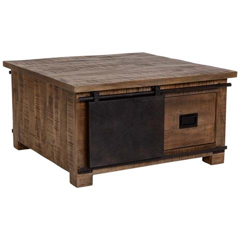 Tavolino Da Caffè In Legno Marrone 90x90x46h Cm - Foto 1