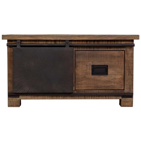 Tavolino Da Caffè In Legno Marrone 90x90x46h Cm - Foto 2