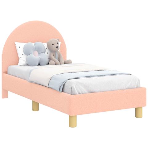 Struttura letto per bambini con testata Rosa 70 x 140 cm - Foto 1