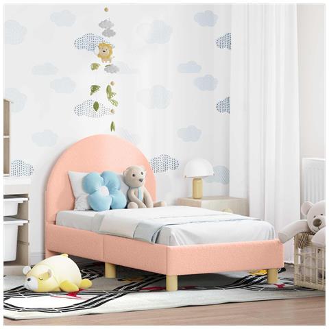 Struttura letto per bambini con testata Rosa 70 x 140 cm - Foto 2