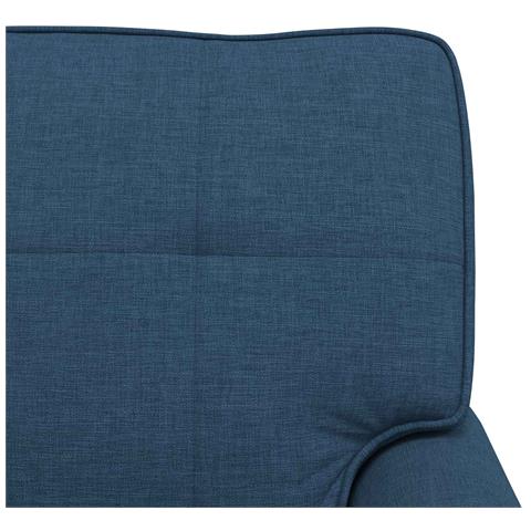 Chaise Lounge con cuscino Blu 91 x 157 x 91 cm Tessuto - Foto 9