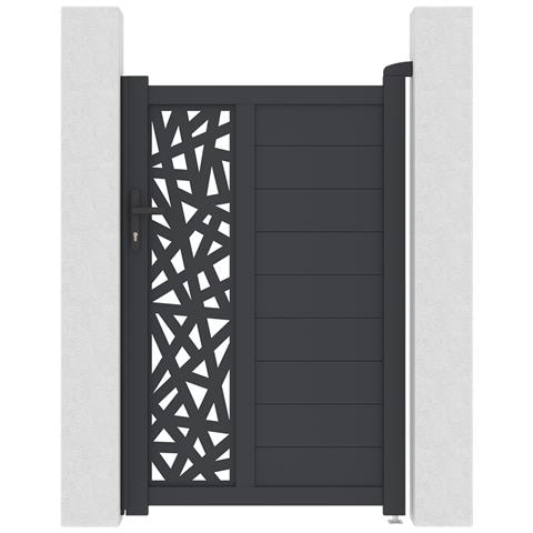 Cancello 1m Ruivo H. 160cm Alluminio Grigio - Foto 1