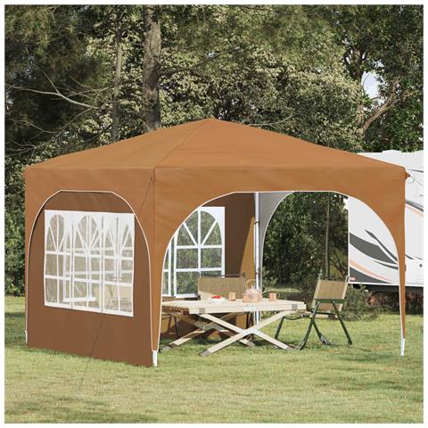 Tenda per feste a pop-up 290 x 290 x 245 cm Beige - Foto 2