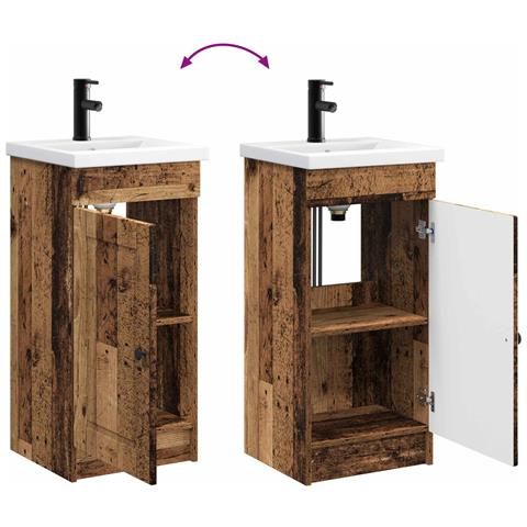 Mobile da bagno con lavabo Legno antico 42 x 40 x 84,5 cm - Foto 9