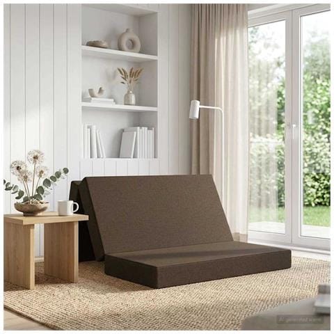 Divano Letto Pieghevole 140 x 67 x 45 cm Tortora - Foto 2