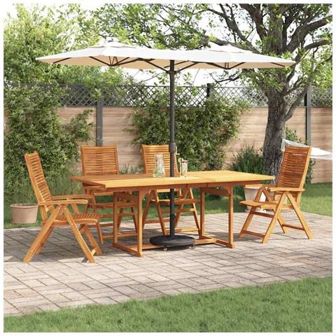 Set da Pranzo per Giardino 5 pcs Marrone - Foto 2