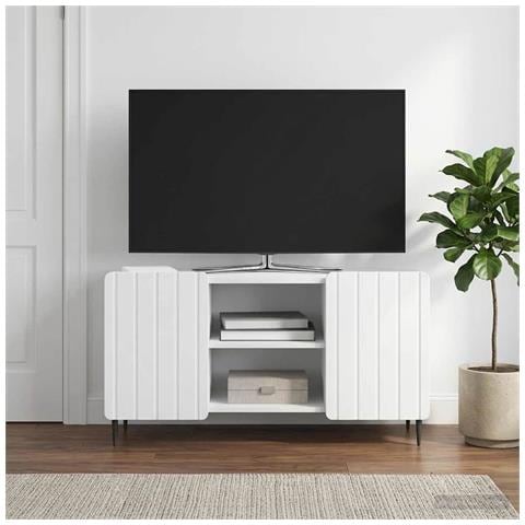 Mobile TV Bianco 102 x 34,5 x 52 cm Legno ingegnerizzato - Foto 2