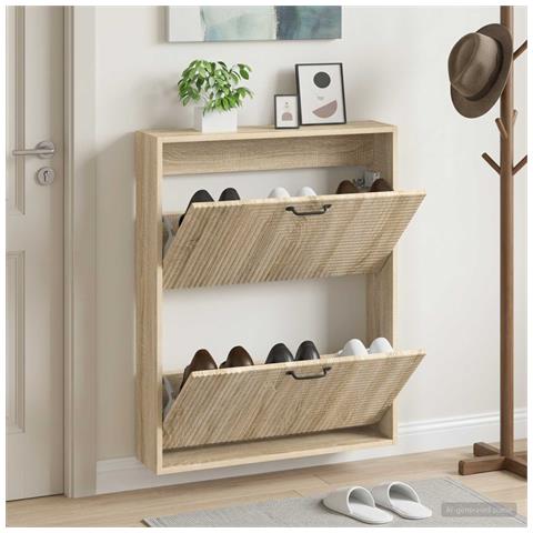 Mobiletto per Scarpe da Muro HAARLEM 71 x 17 x 86 cm - Foto 2