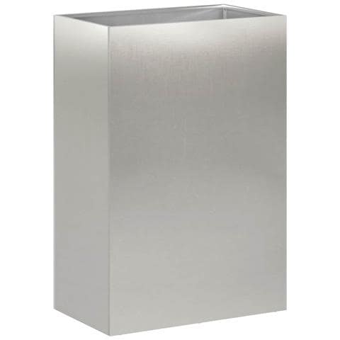 Vaso da giardino Argento 40 x 30 x 75 cm Acciaio Inox - Foto 1