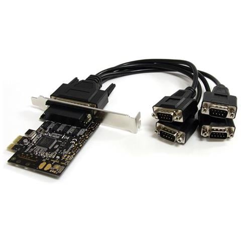 Scheda PCI Express seriale a 4 porte RS-232 con cavo di ripartizione - Foto 1