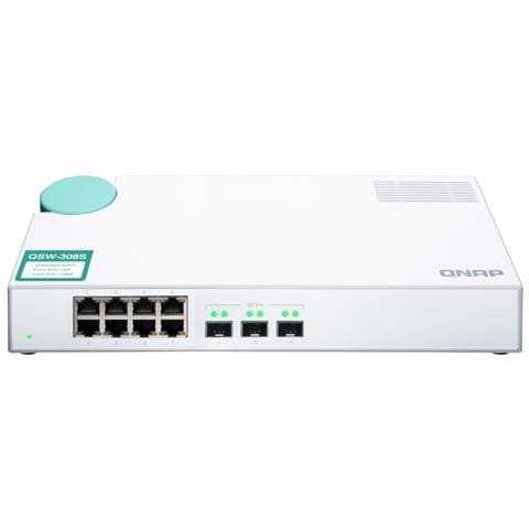 Switch QSW-308S 8 Porte RJ-45 10/100/1000 con 3 Porte Gigabit SFP+  - Foto 2