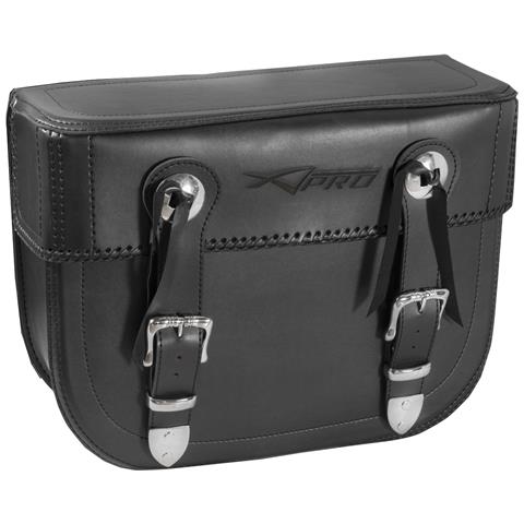 Custom Borsa Bisaccia Laterale Moto Universali Chopper Singola Biker Nero - Foto 1