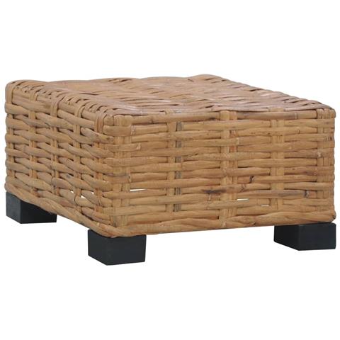 Tavolino da Salotto 47x47x28 cm in Rattan Naturale - Foto 1