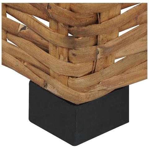 Tavolino da Salotto 47x47x28 cm in Rattan Naturale - Foto 6