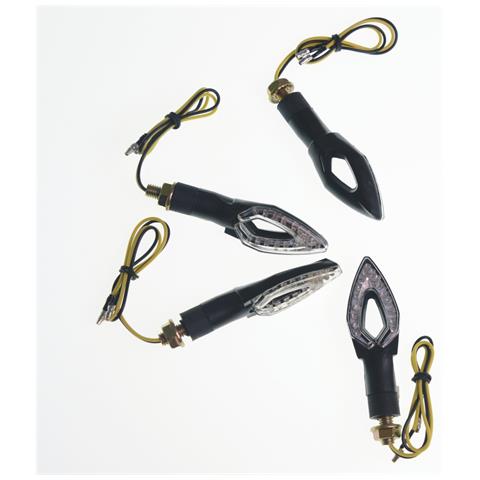 Coppia Frecce Moto Led Universali Indicatori Direzione Posteriore Viper Nero - Foto 1