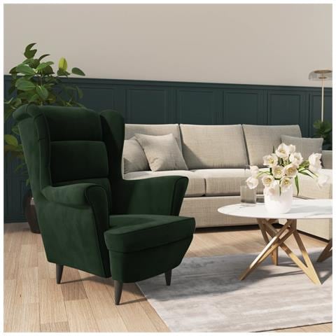 Poltrona Verde Scuro In Velluto - Foto 7