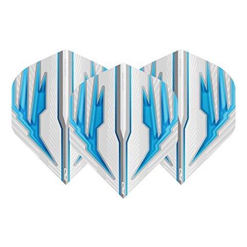 Hardcore Radicale White Blue Di Forte Spessore Standard Dart Voli - 4 Set Per Confezione (12 Dart Voli In Totale)  - Foto 2