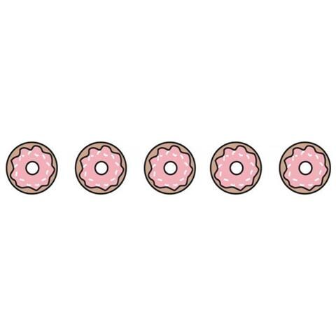 Washi Tape 10 Mx 1,5 Cm - Ciambelle Rosa - Foto 1