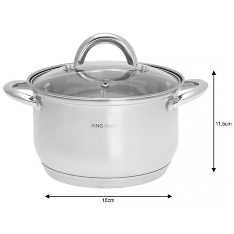 Set Di Pentole In Acciaio Inossidabile Kh-4448 Per Tutte Le Fonti Di Calore - Foto 11