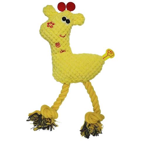 INLAW Giocattoli Striduli Di Peluche Per Cani Con Corde Giocattoli Interattivi Da Masticare Per Cani Simpatici Giocattoli Morbidi Per Animali Domestici (giallo)
