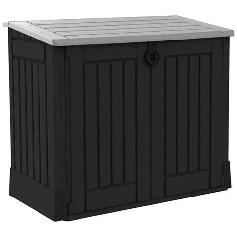 Portattrezzi In Resina Store-it-out Lucchettabile Nero E Grigio 132x71,5xh. 113,5 Cm - Foto 1