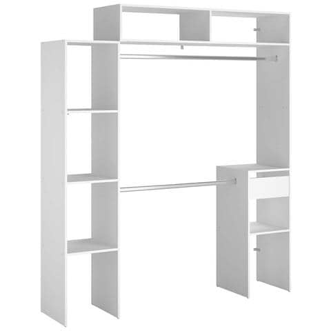 Elysee Armadio A Vista 2 Barre Appendiabiti, 4 Ripiani, 1 Cassetto - Foto 6