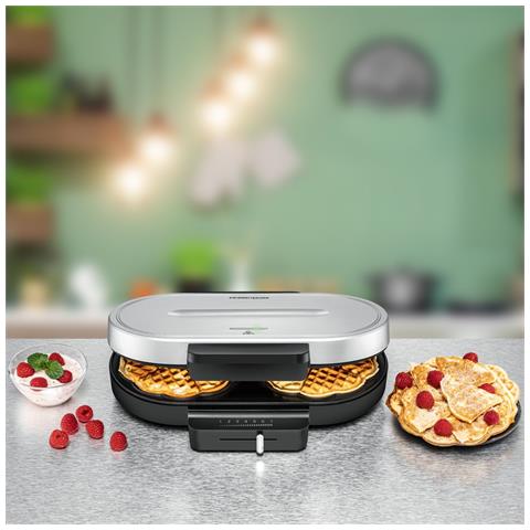 WA 1250 piastra per waffle 2 waffle 1250 W Argento - Foto 2