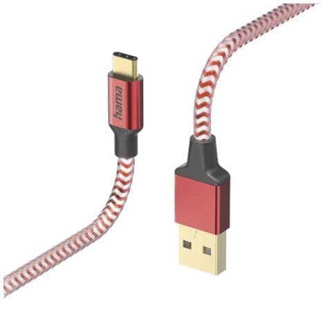 Reflective Usb Kabel 1,5 M Usb 2.0 Usb A Usb C Rot (00201559) - Foto 2