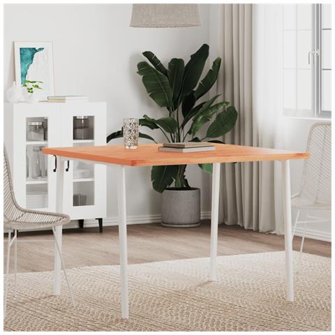 Piano Per Tavolo 90x90x2,5 Cm Quadrato Legno Massello Di Faggio - Foto 6