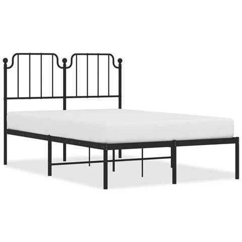 Giroletto Con Testiera In Metallo Nero 120x190 Cm - Foto 2