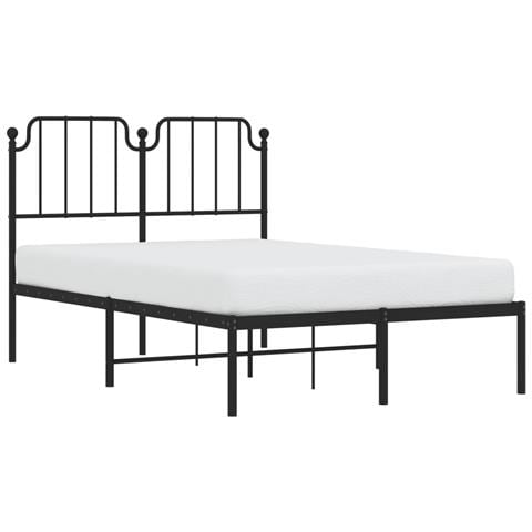 Giroletto Con Testiera In Metallo Nero 120x190 Cm - Foto 3