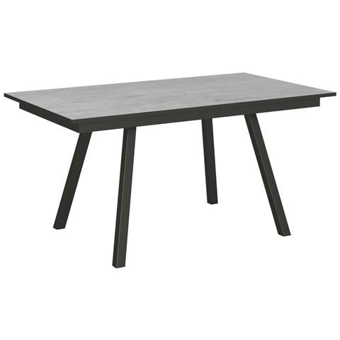 Tavolo Allungabile 90x160/220 Cm Mirhi Telaio Antracite - Cemento - Foto 6