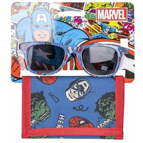 Set Di Occhiali Da Sole E Portafoglio 2 Pezzi Azzurro - Foto 1