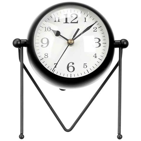 Orologio Da Tavolo Nero Metallo 18 X 21 X 12 Cm (4 Unità) - Foto 3