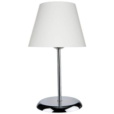 Lampada Da Tavolo Elva Asz1047 In Metallo E Paralume Tessuto - Foto 1