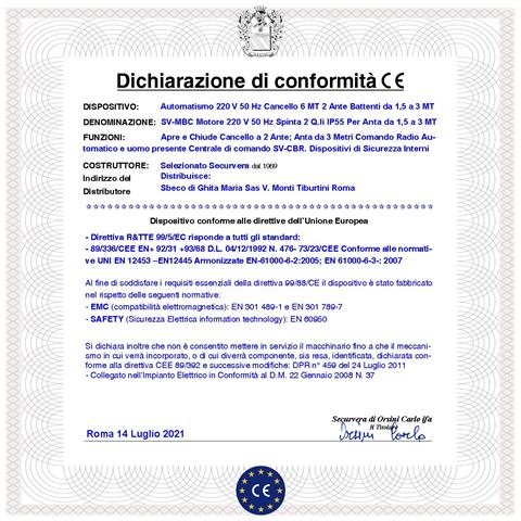 Cancello Automatico Da 6 Metri 2 Ante Da 3 Metri Kit Base 2 Motori 230 V Spinta 2 Q.li 2 Radiocomandi Faro 3 Candele C - Foto 5