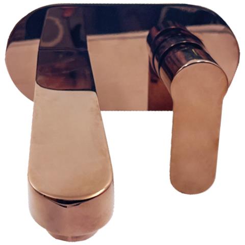 Miscelatore Lavabo Da Parete Oceania Ad Incasso Ottone Colore Oro Rosa - Foto 1