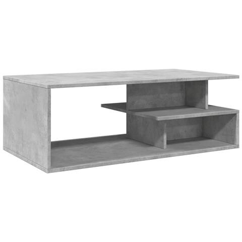 Tavolino Salotto Grigio Cemento 102x55x35 Cm Legno Multistrato - Foto 2