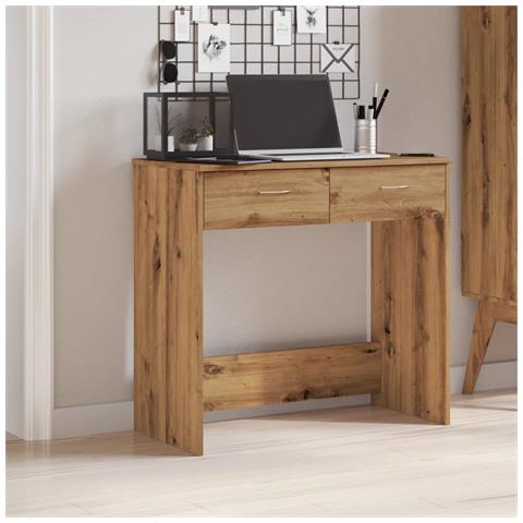 Scrivania Rovere Artigianale 80x40x75 Cm In Legno Multistrato - Foto 1