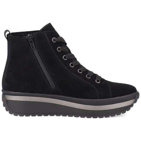 Black Casual Closed Booties Stivaletti Pelle Scamosciata /nabuk Scarpe Donna Nero Eu 37, W0960-00 - Foto 3
