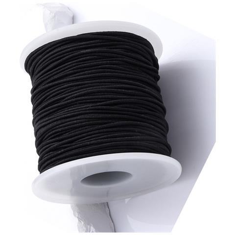 Corda Per Braccialetto Elastico - 01# Nero 1,0 Mm - Foto 2