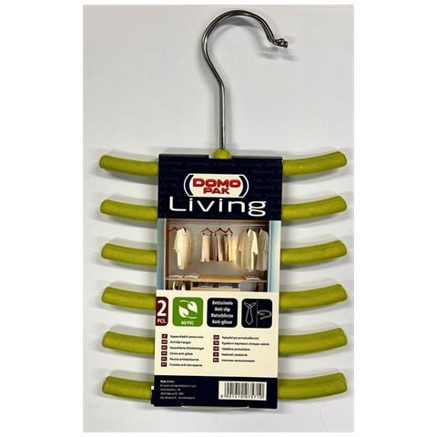 Set 2 Grucce Appendi Cravatte, Antiscivolo - 16cm Colori Verde Mela E Marrone - Foto 1