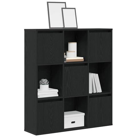 Libreria Rovere Nero 89x24x101,5 Cm In Legno Multistrato - Foto 1