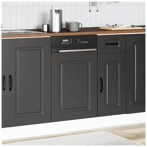 Pannello Lavastoviglie Kalmar Nero 45x1,5x67 Cm In Truciolato - Foto 3