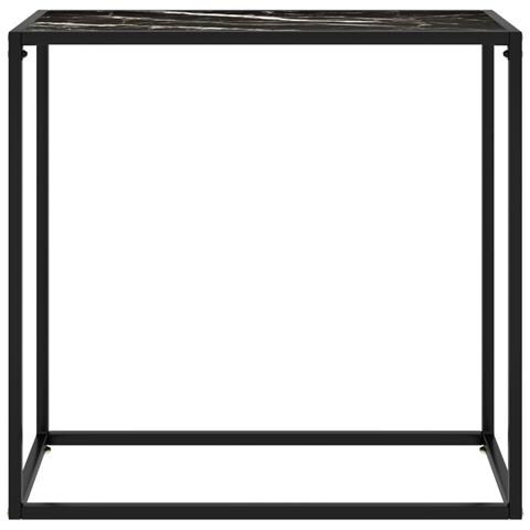 Lusso Casadino -  Tavolo Consolle Nero 80x35x75 Cm In Vetro Temperato - Foto 1