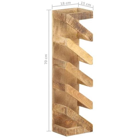 Portavino Da 5 Bottiglie In Legno Massello Di Mango - Foto 8