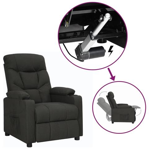 Lusso Casadino - Poltrona Alzapersona Nera In Tessuto - Foto 2